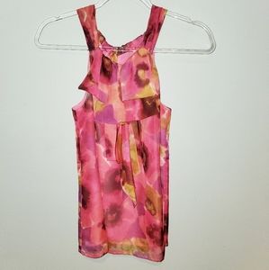 Loft sleeveless ruffle blouse